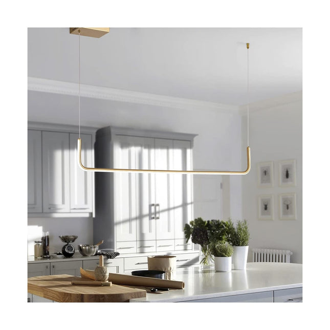 Sedelan Modern Island Lights, LED Linear Pendant Light Fixtures, Dimmable Pen...
