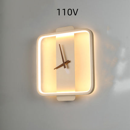 Modern Clock Wall Sconce