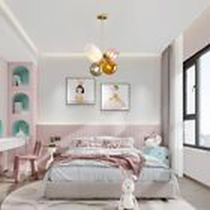 Lighting Modern Pendant Light Gold Globe Pendant Lighting Stained Colorful