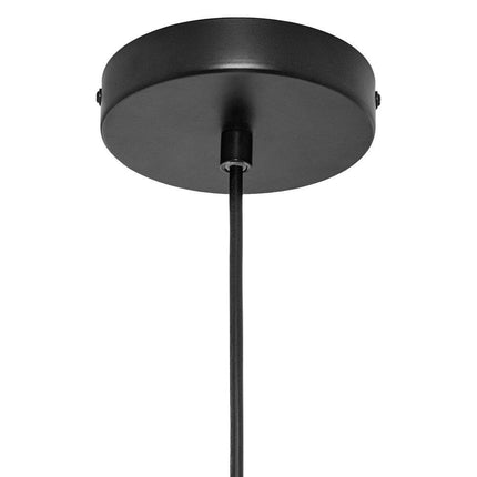 Hodge 5.25 In. 1-Bulb Black Metal Pendant Light with Black Mesh Drum Shade