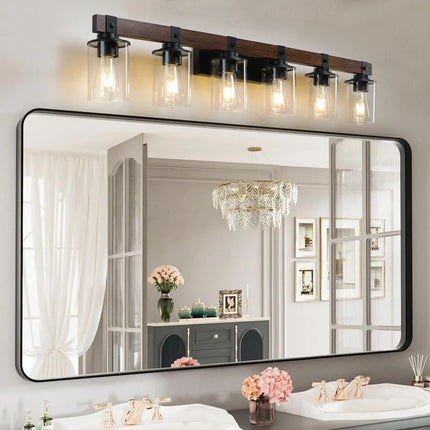 Lightess 6Light Bathroom Vanity Light Wall Lights for Mirror Wall Sconces Lighting for Hallway  Bulbs Not Included kitchen light