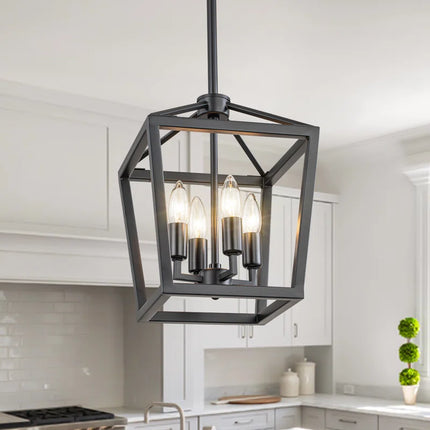 Jaisyn 4-Light Lantern Pendant Light Fixtures
