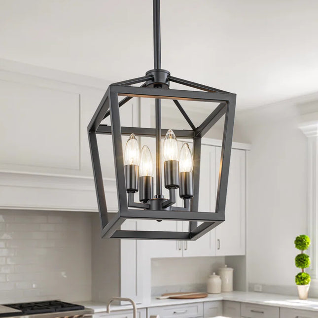 Jaisyn 4-Light Lantern Pendant Light Fixtures