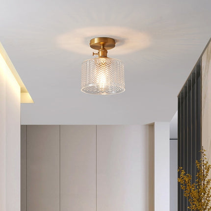 Brass Glass Ceiling Lamp