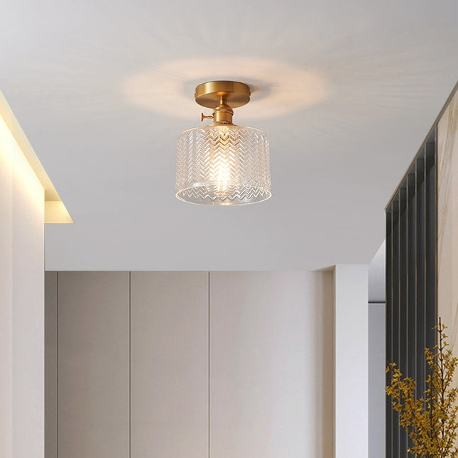 Brass Glass Ceiling Lamp