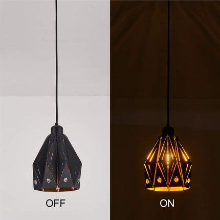 Farmhouse Pendant Light Rustic Swag Lights with Plug In