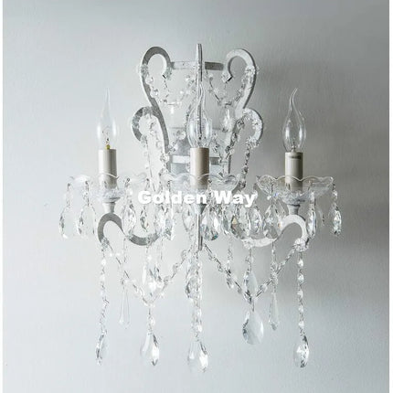 Nordic Deco Silver/Golden Brush AC Crystal American Style E14 Wall Light Lamp Bedroom Home Wall Sconce Lighting 100% Guaranteed