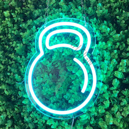 Kettlebell Neon Signs For Wall Decor,Led Neon Lights For Home,Bedroom Decor,Gym Decor,Sports,Club,Party Bar,Fitness Club