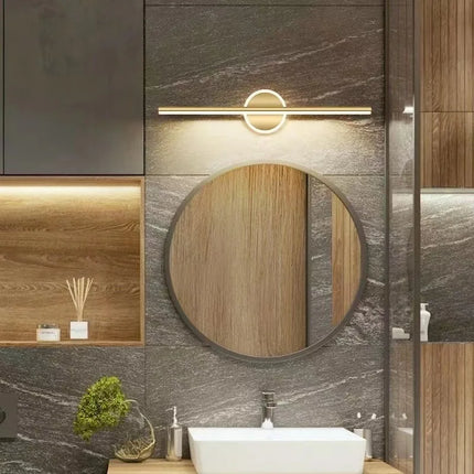 Modern LED Mirror Lamp 40/55cm Wall Light Bathroom Toilet Black Gold Long Strip Fixture Home Decor Led Lighting Lamps Lustre