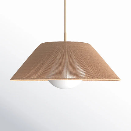 Welch 1 - Light Patina Brass Shaded Pendant