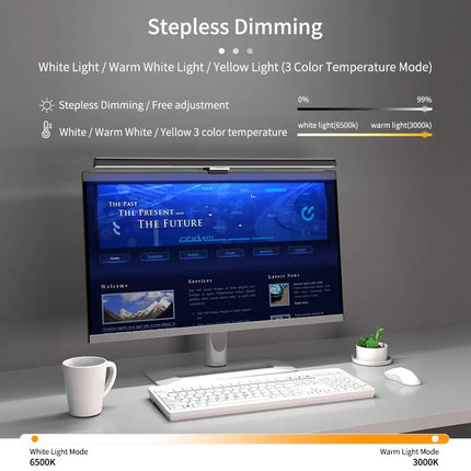 50cm Computer Monitor Light Bar Screen Hanging Lights Stepless Dimming USB Desk Lamp For Study Reading Light Table Monitor Lamp