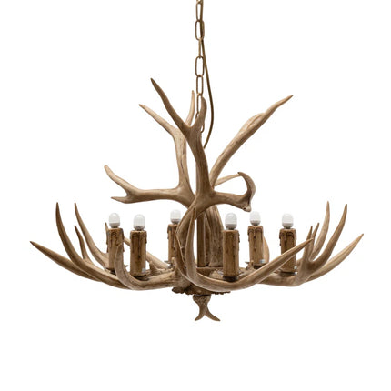 Escher Retro Antler Resin Chandelier Countryside Pendant Light