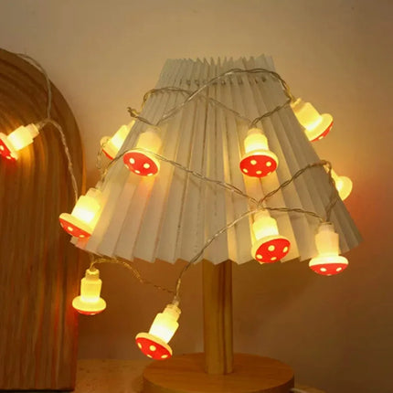 20 Leds Mushroom LED Fairy Lights USB/Battery String Light Christmas Party Gift Fairy Indoor Decorative Atmosphere Light