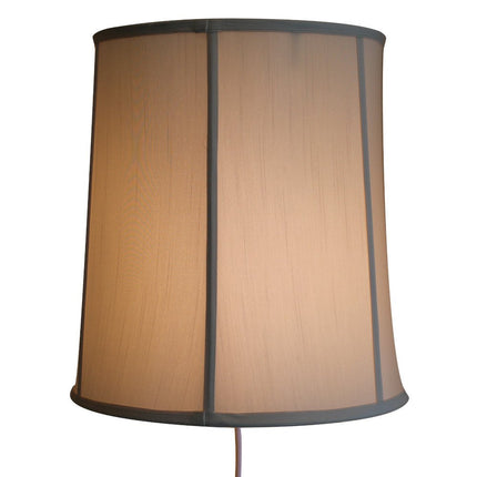 14"W Floating Shade Plug-In Wall Light Eggshell