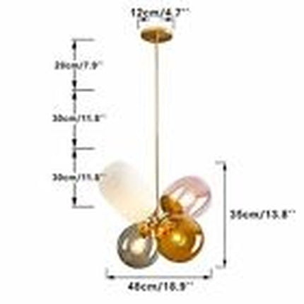 Lighting Modern Pendant Light Gold Globe Pendant Lighting Stained Colorful