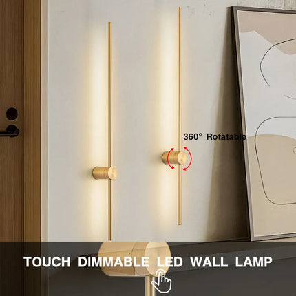 360° Rotatable Touch Dimmable LED Wall Lamps for Corridor Stairs Brightness Adjustable Touch Switch LED Wall Lights Wall Sconce