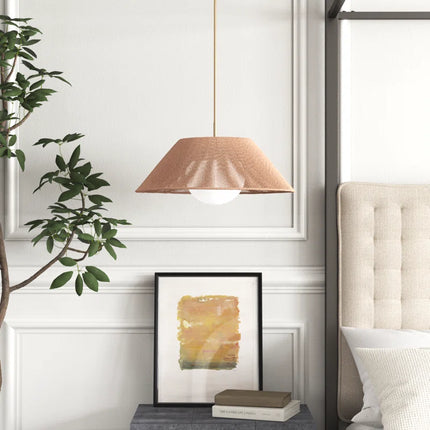 Welch 1 - Light Patina Brass Shaded Pendant