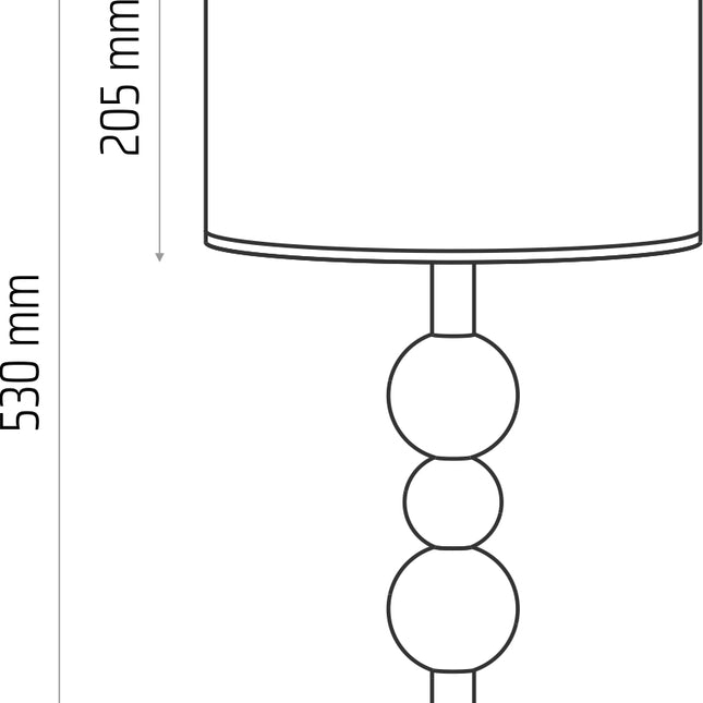 Table lamp Bolla grey