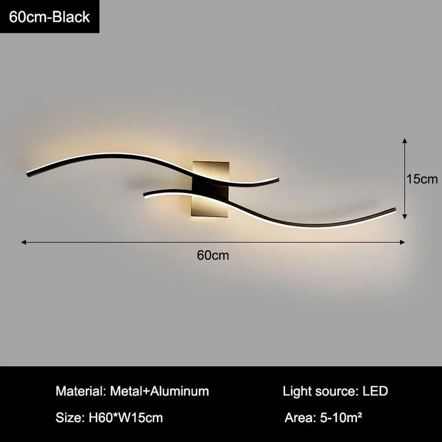 Modern Bedroom LED Wall Lamps for Corridor Aisle AC85-265V Aluminum LED Wall Lights Wall Sconce for TV Background Interior Lamp