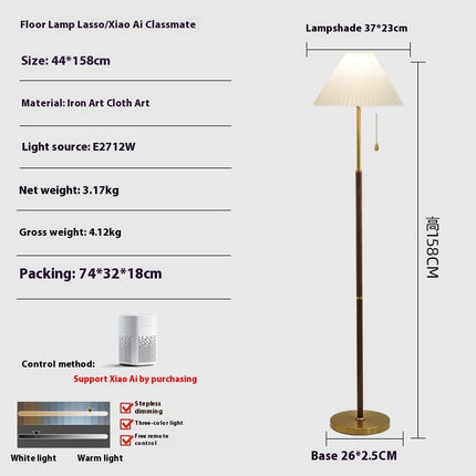 Vintage Pleated Floor Lamp