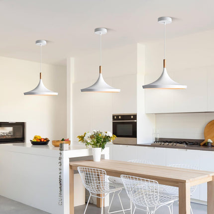 White Farmhouse Barn Pendant Light Large Retro Industrial Chandelier Ceiling Hanging Lights Mid Century Modern Swag Pendant Lamp Vintage Kitchen Island Lighting