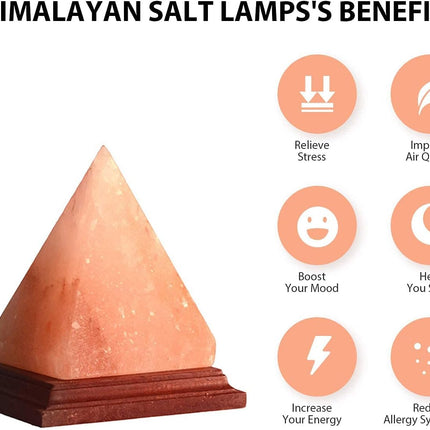 Salt Lamp Hymalain Pink Salt Lamp Sea Salt Lamp Pink Salt Lamp Salt Rock Lamp 7- Growing Color, Pyramidl Shape