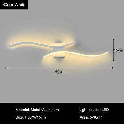 Modern Bedroom LED Wall Lamps for Corridor Aisle AC85-265V Aluminum LED Wall Lights Wall Sconce for TV Background Interior Lamp