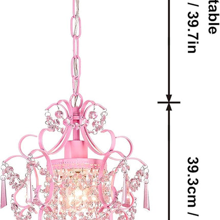 Modern Crystal Pendant Light ，Hanging Lamp for Girls Room Bedroom and Living Rooms