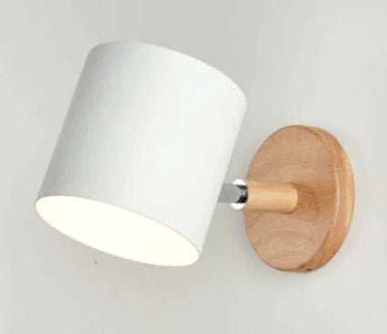 Nordic Design Led Indoor Wall Lamp Metal Lampshade Wood Bedside Corridor Vanity Light Luminaire Wall Sconce Home Deco Room Lamps