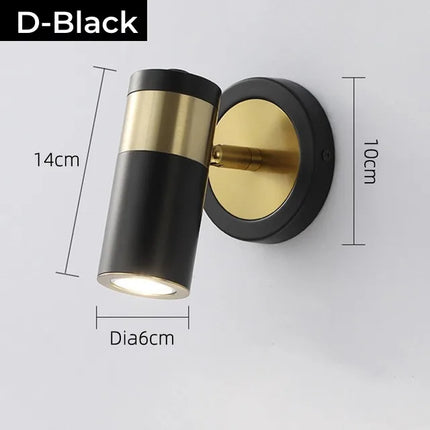 Nordic Bedroom Bedside LED Reading Wall Lamp with Switch Adjustable Wall Lights Fixture for Hotel Living Room Kitchen Wall Decor