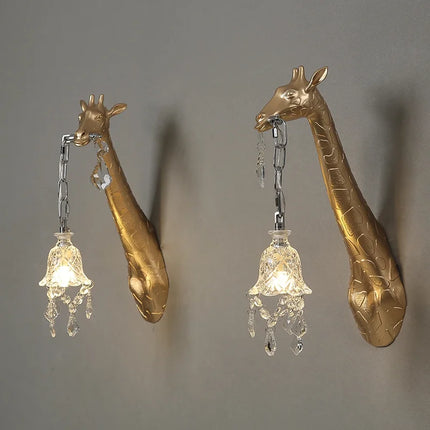 Giraffe Wall Lamp G9 Bulb Resin animal lamp crystal sconces wall light For Bedside Lighting Living Room hallway wall lights