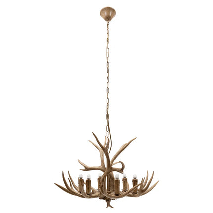 Escher Retro Antler Resin Chandelier Countryside Pendant Light