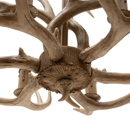 Escher Retro Antler Resin Chandelier Countryside Pendant Light