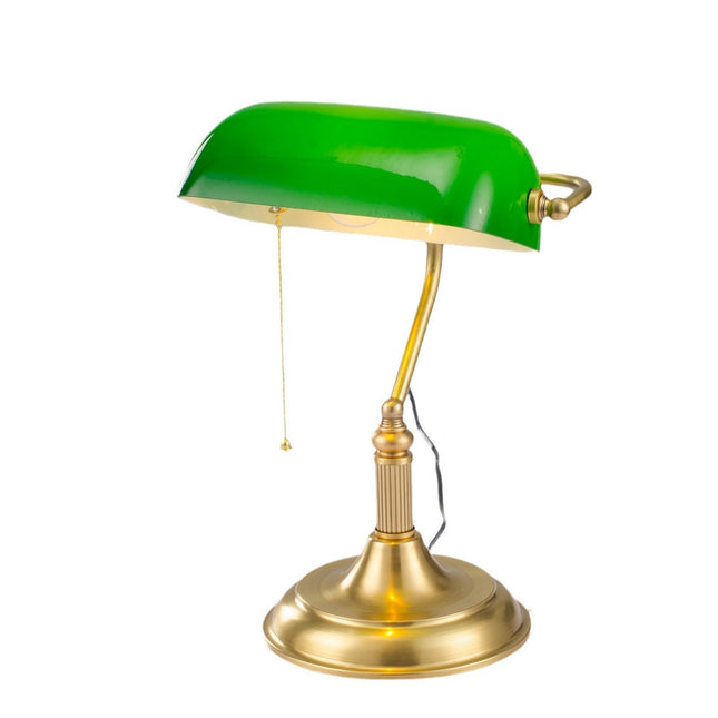 Office Green Glass Homestay Table Lamp
