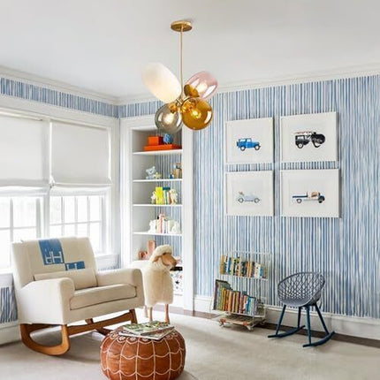 Lighting Modern Pendant Light Gold Globe Pendant Lighting Stained Colorful