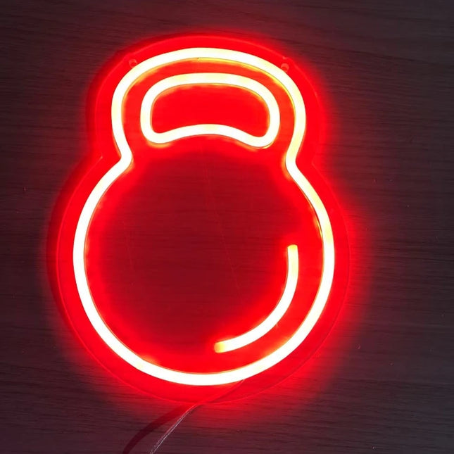 Kettlebell Neon Signs For Wall Decor,Led Neon Lights For Home,Bedroom Decor,Gym Decor,Sports,Club,Party Bar,Fitness Club