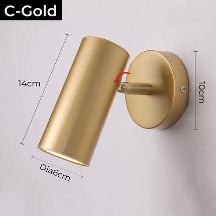 Nordic Bedroom Bedside LED Reading Wall Lamp with Switch Adjustable Wall Lights Fixture for Hotel Living Room Kitchen Wall Decor