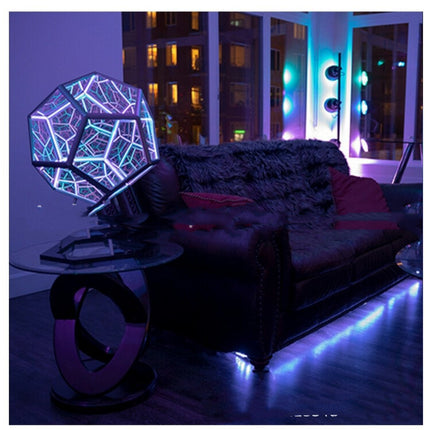 Night Light Creative And Cool Infinite Dodecahedron Color Table Lamp