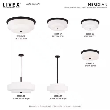 Meridian 5 Light Bronze Pendant
