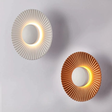 Creative Modern LED Wall Lamp Sconces Disc-shaped Metal Hotel Restaurant Bedroom Corridor Decoration Wall Lights Indoor Lighting