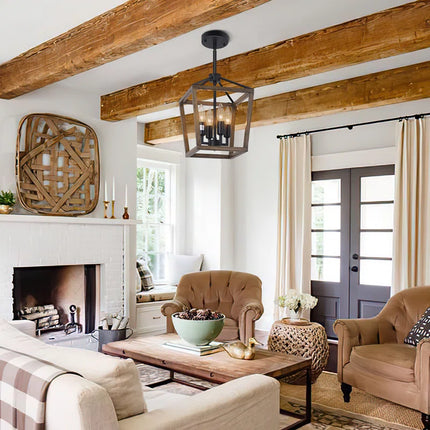 Jaisyn 4-Light Lantern Pendant Light Fixtures