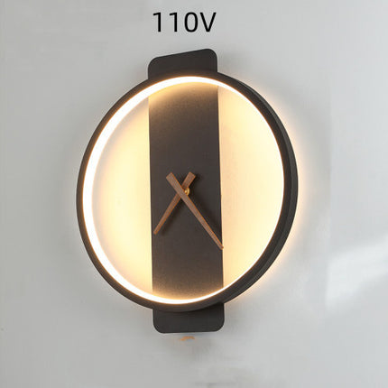 Modern Clock Wall Sconce