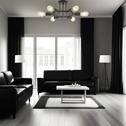 Modern Sputnik Lamp Semi Recessed Chandelier