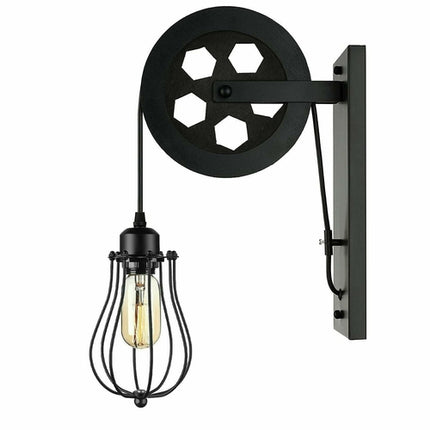 Vintage Pulley Wall Light Retro Wall Sconce Lighting ~1212